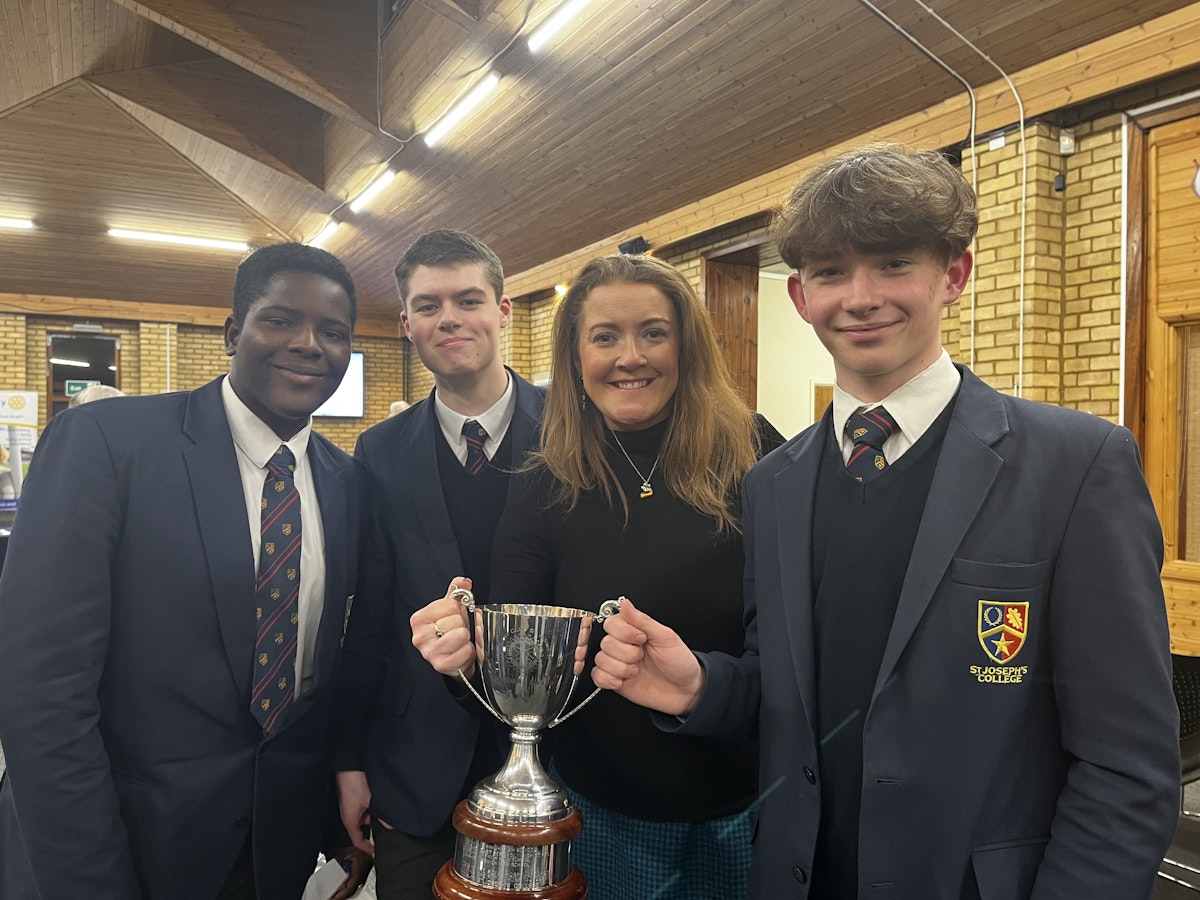 The senior team, comprising Ben (Captain), Alex (Proposition) and Ademide (Opposition), tackled whether science and logic make religion and superstition irrelevant